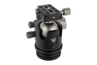 Vortex Radian Ball Head tripod rifle mount features 45 degree and 90 degree tilt notches